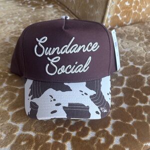 Anthropologie Sundance Social Brown and White Cap